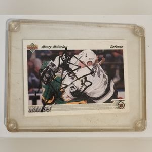 Marty McSorley Autographed 1990 Score Trading Card
